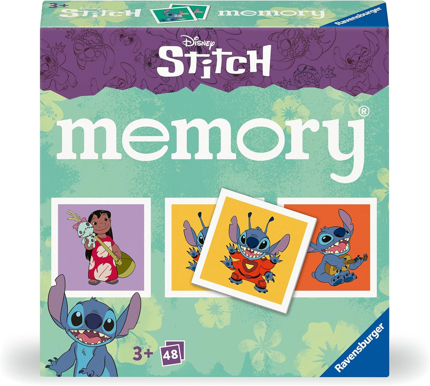 Ravensburger Disney Stitch Mini Memory Game - Matching Picture Snap Pairs Game for Kids Age 3 Years Up