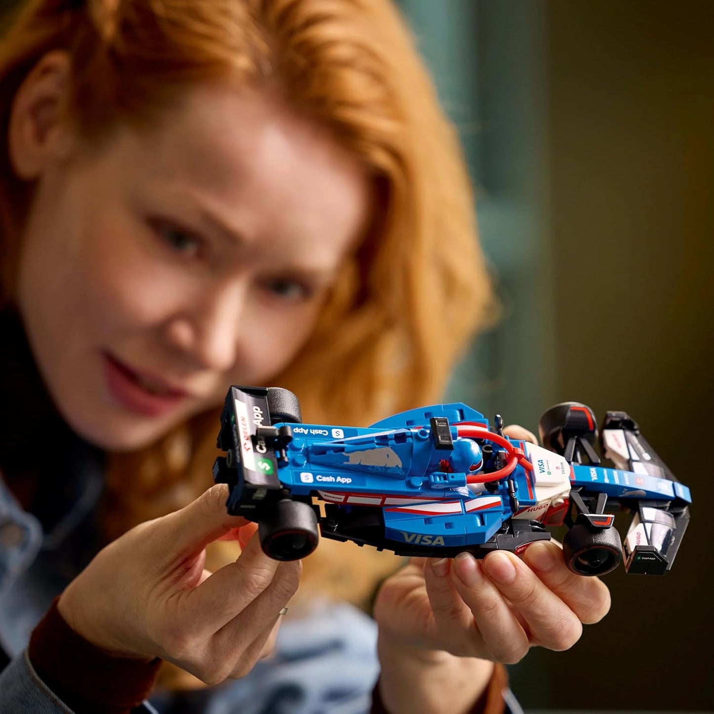 LEGO Speed Champions Visa Cash App RB VCARB 01 F1 Race Car Model Set for Adults, with a Collectible Driver Minifigure - Gift Idea for Men, Women & Teenage Motorsports Fans 77246