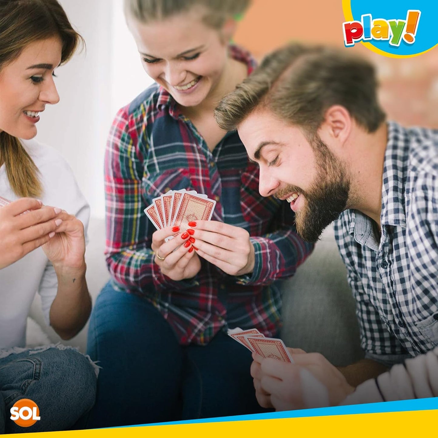 SOL 2pk Playing Cards, Standard UK Deck for Kids or Adults, Plastic Play Multi pack, Waterproof Poker Gift Set, Premium, Lightweight, Cool Design for Fun Game Nights, Travel and Entertainment