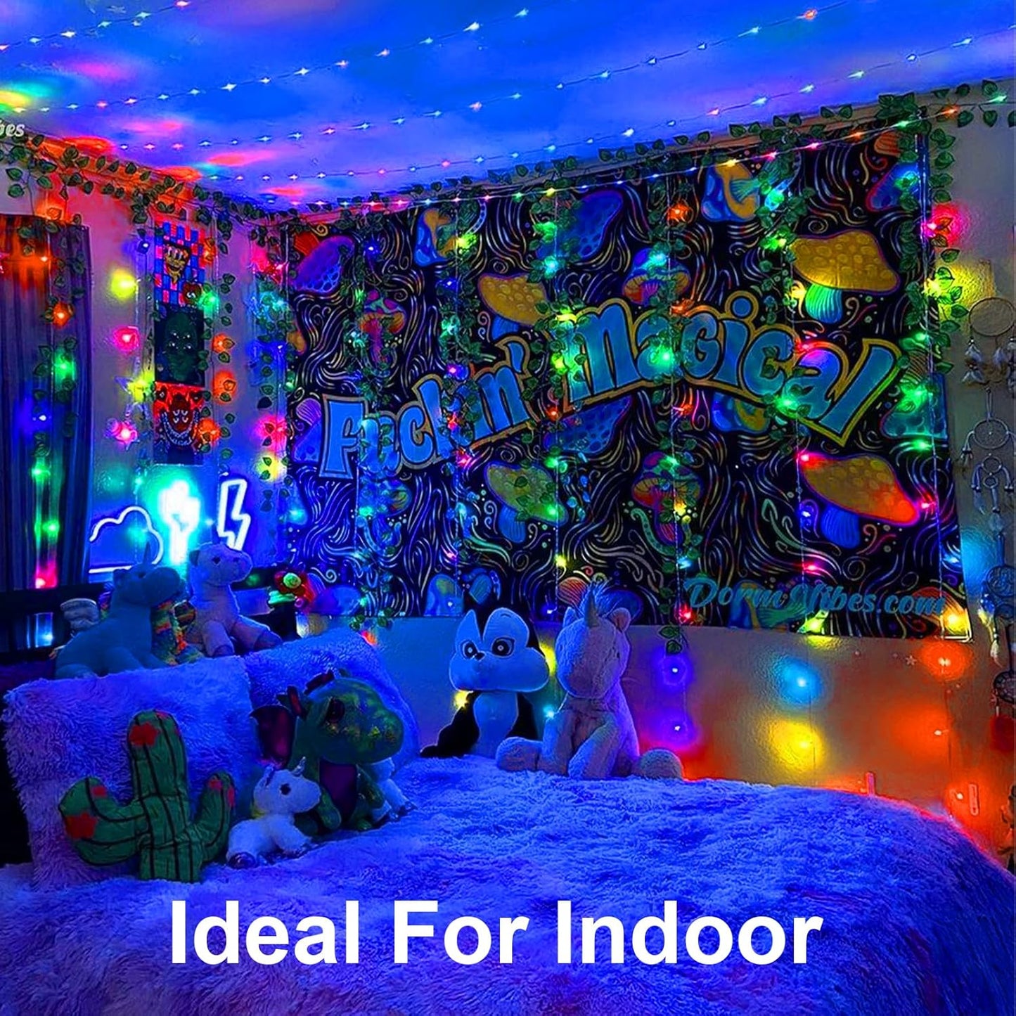 Fairy Lights Battery Operated Waterproof String Lights with Timer 3M 30 LED Lights Battery Powered Outdoor Indoor for Christmas Decorations, Bedroom, Door, Window, Terrace, Multi-Coloured