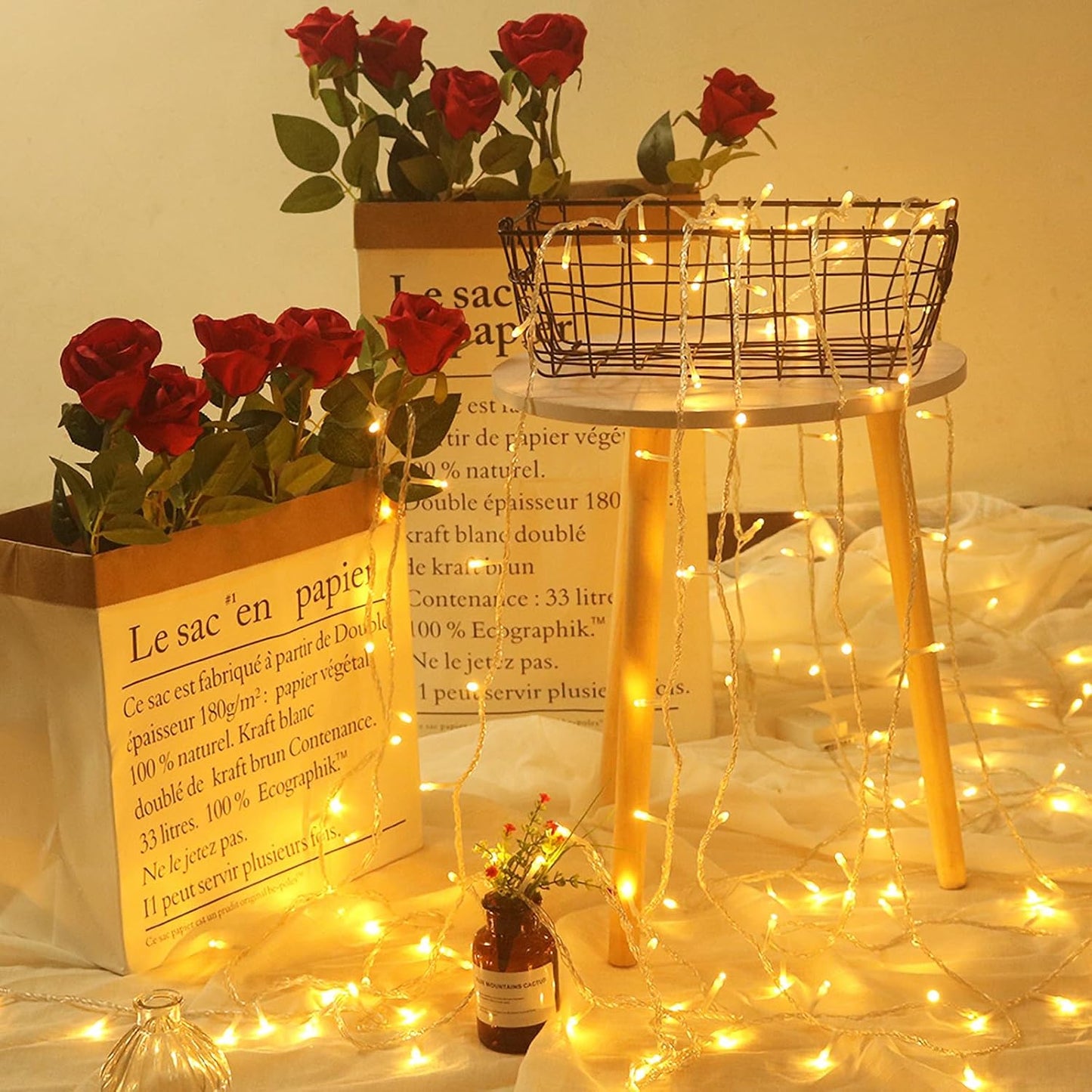 Zorela Fairy Lights Plug in, 15M 120 LED Indoor String Fairy Lights Mains Powered, Outdoor Fairy Twinkle Lights Christmas Lights 8 Modes IP44 Connectable for Bedroom, Garden, Party, Camping