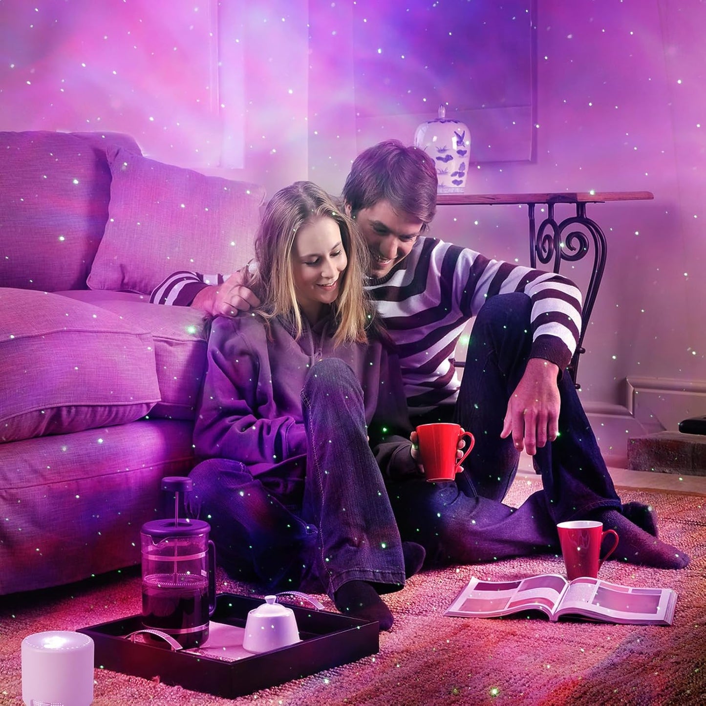 LED Star & Galaxy Projector with Remote Control, Adjustable Speed & Brightness Night Light, Aurora Lights for Adult Party Decoration