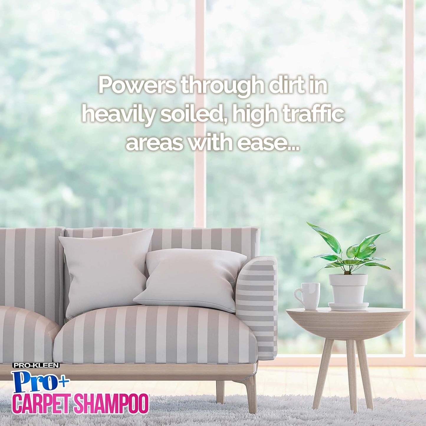 Pro-Kleen Pro+ Carpet Shampoo and Upholstery Cleaning Solution – 4 in 1 Concentrate – Pet Carpet Cleaner with Odour Removal Suitable for all Machines 5L (Spring Bloom)