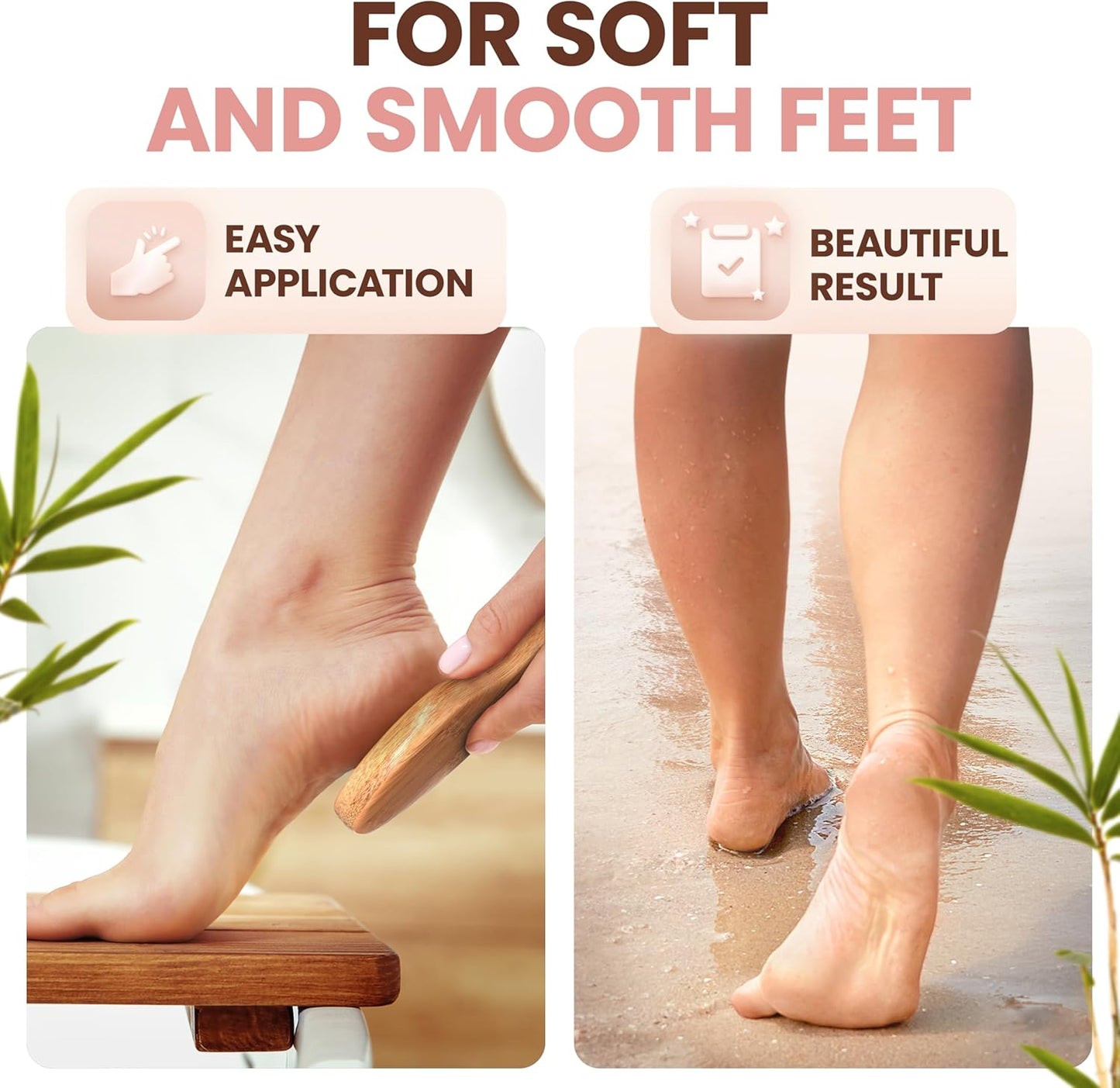 BAMBUA Foot File - [100% Anti-Callus Effect] Callus Remover for Feet - Effective Foot Scraper - Pedicure Foot Files for Hard Skin Remover Foot Scrub - Pumice Stone for Feet - Foot Scrubber (Black)