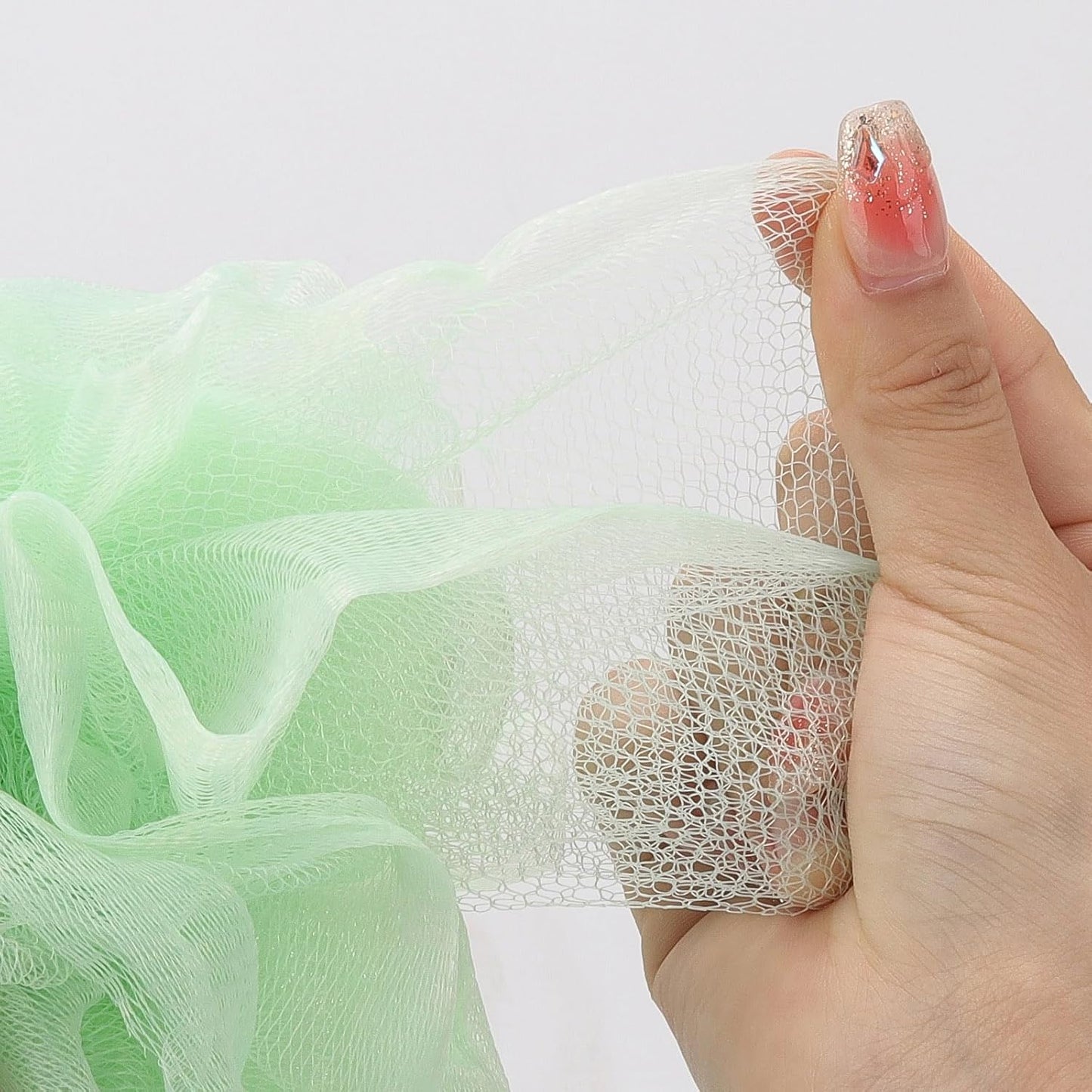 Tbestmax 4 Pack Mesh Pouf Bath Sponge - Mesh Loofah Body Exfoliating Shower Ball Shower Sponge