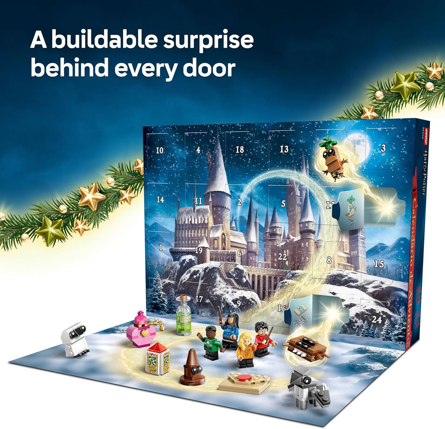 LEGO Harry Potter Advent Calendar 2025 for 7+ Year Old Boys & Girls - Christmas Countdown Toy with 24 Surprises incl. 8 Minifigures in Festive Jumpers, & Mini Builds - Gift Idea - 76456