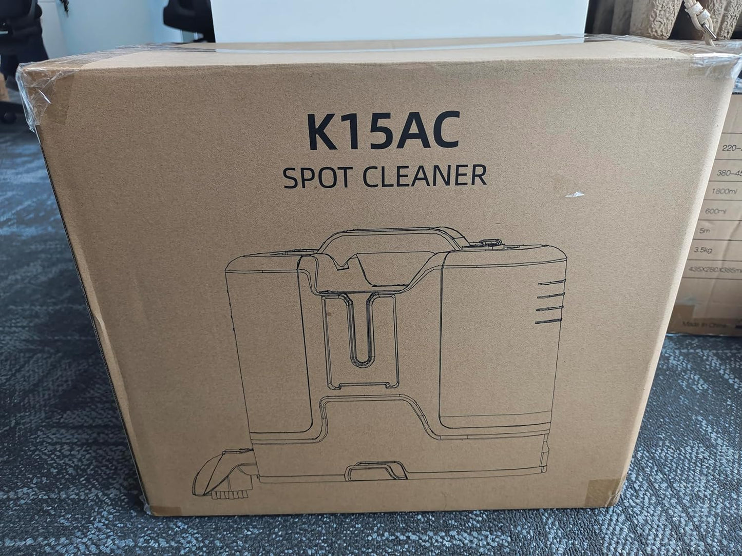 Rivenara Carpet Spot Upholstery Cleaner - Handheld Sofa Stain Striker 450W Wet Washer Machines Vacuum Portable Compact Cleaning Machine Small Mini Messy Tool for Pets Home Rug Couch Car Seats