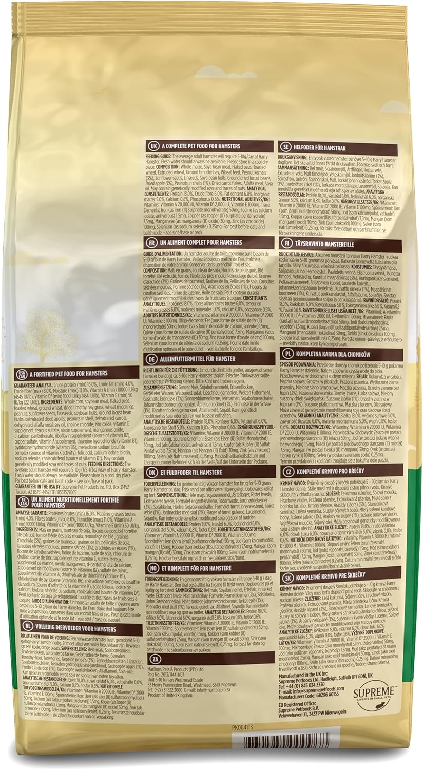 Supreme Petfoods Tiny Friends Farm Harry Hamster Fruity Nutty Mix, Various