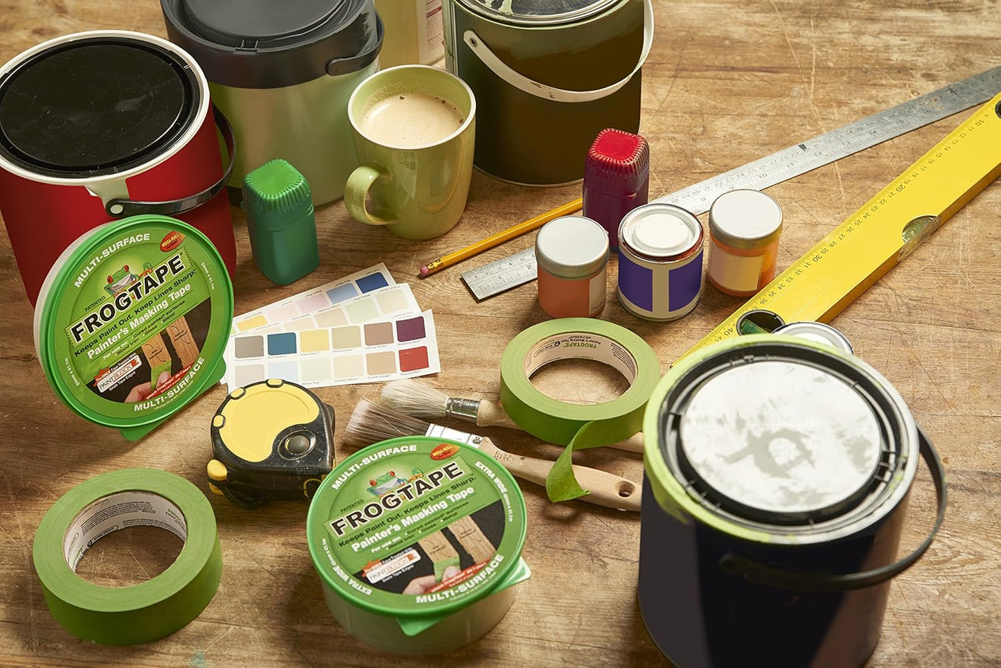 Frog Tape Green Multi Surface Painters Masking Tape, Indoor Painting and Decorating For Sharp Lines and No Paint Bleed 36mm X 41.1m