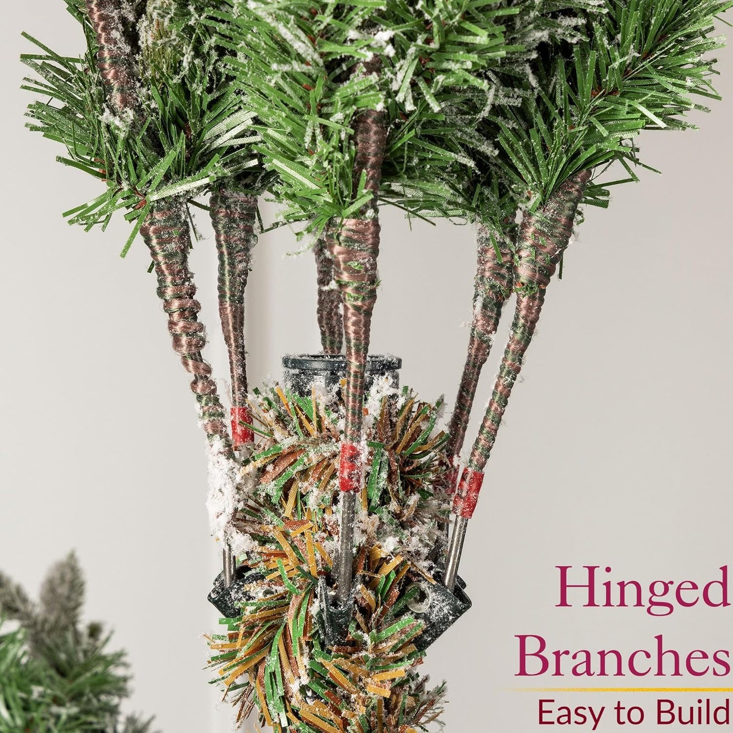 CHRISTOW Artificial Christmas Tree 6ft, Realistic Fraser Fir with Lifelike PE & PVC Tips, Natural Bushy Shape, Hinged Branches, Twist-Lock Poles, Green Metal Stand for Easy Display, 180cm x 120cm