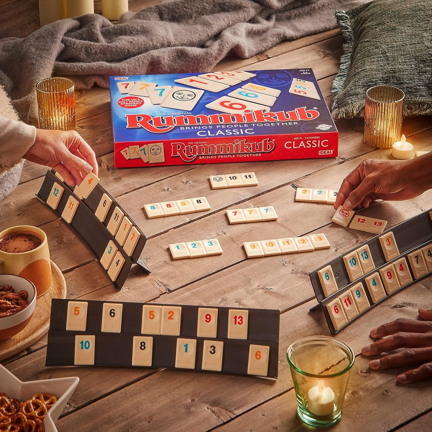 Rummikub IDEAL Classic Game: Brings People Together | Family Strategy Games | For 2-4 Players | Ages 7+